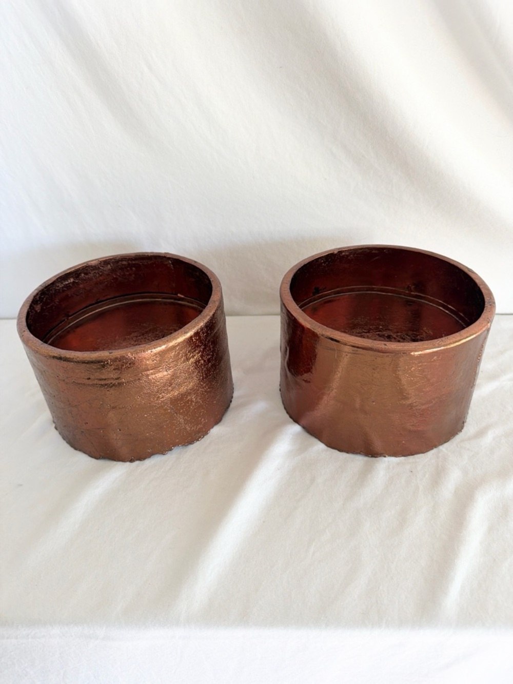 Copper Candle Holder - Pair